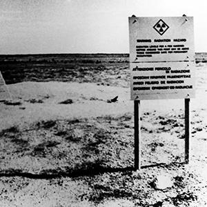 Ground Zero of the Taranaki Test at Maralinga in 1957. Two clean-up operations failed to remove radioactive contamination, and the site remains uninhabitable to this day. Photo: © News Ltd. – Sydney NSW